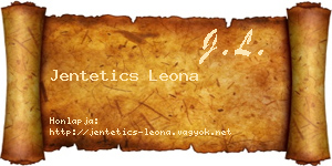 Jentetics Leona névjegykártya